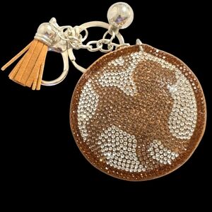 Leo Rhinestone Bag Charm/  Keychain